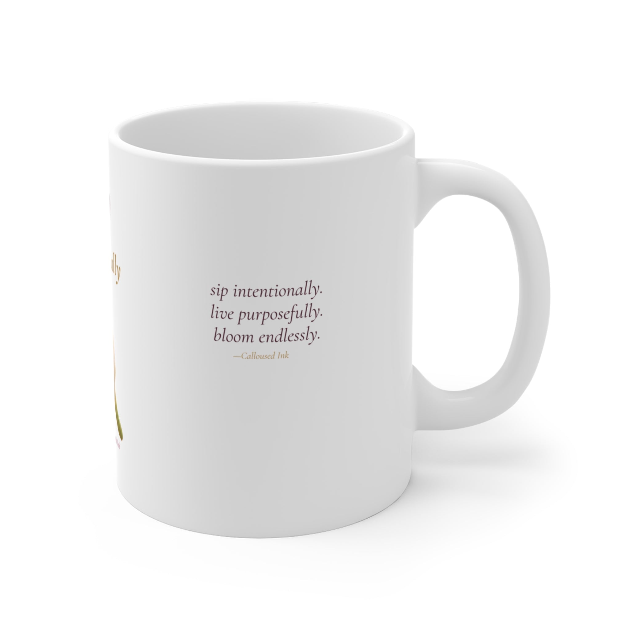 Sip Intentionally — Signature Mug | Her.Tea™ × Calloused Ink