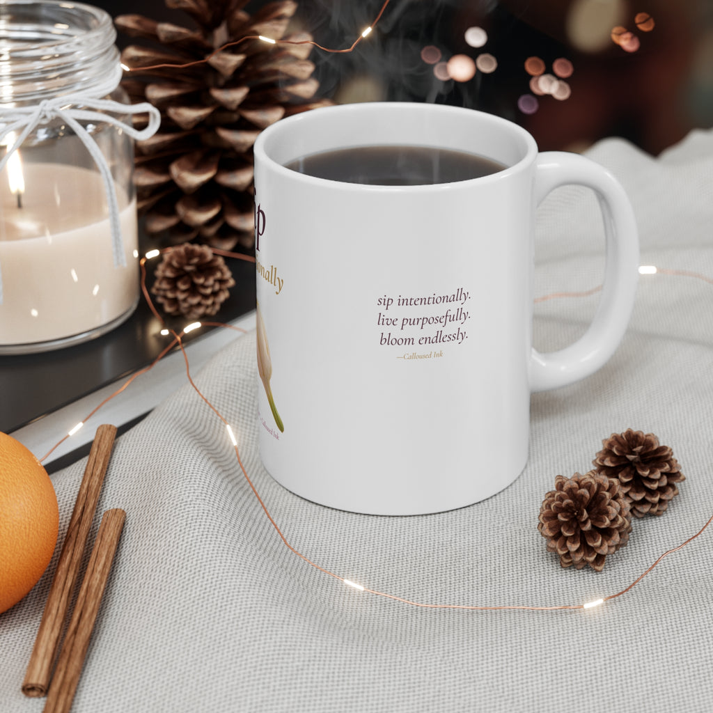 Sip Intentionally — Signature Mug | Her.Tea™ × Calloused Ink